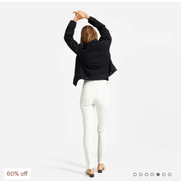 Everlane The High Rise Skinny Jean White Ankle Stretch Sz 29 - Picture 5 of 13